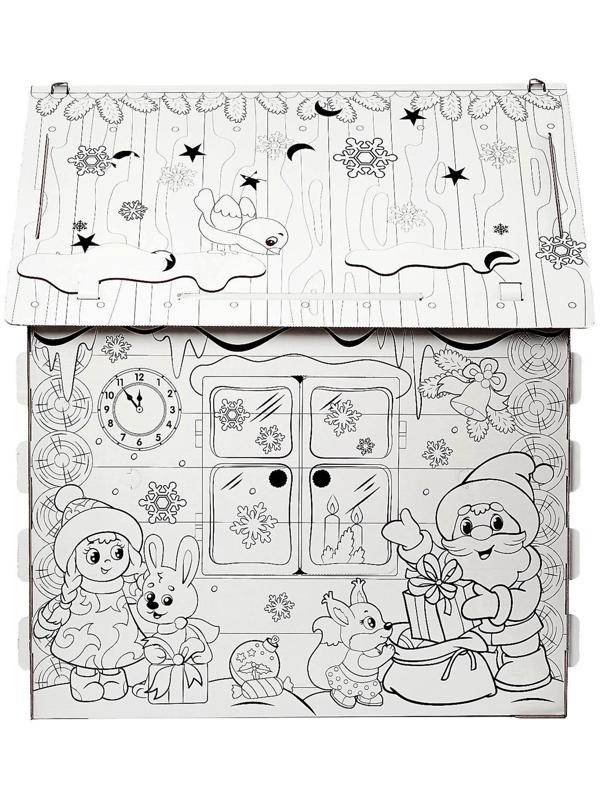 Домик из картона «Домик новогодний»