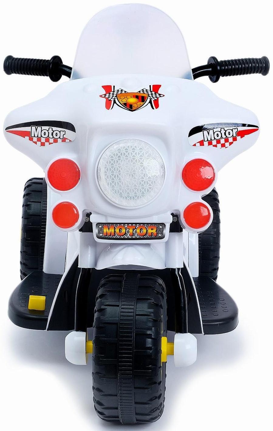 Детский электромобиль «Мотоцикл шерифа», цвет белый