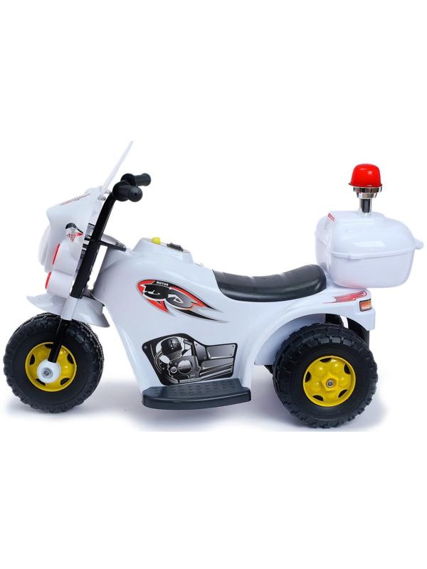 Детский электромобиль «Мотоцикл шерифа», цвет белый