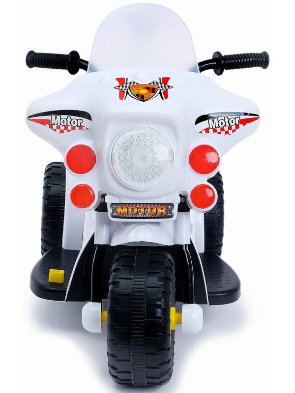 Детский электромобиль «Мотоцикл шерифа», цвет белый