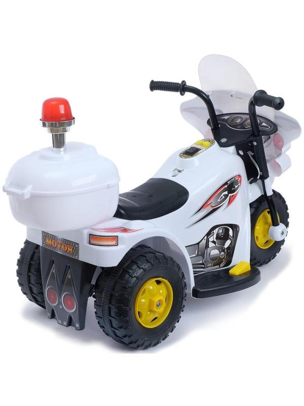 Детский электромобиль «Мотоцикл шерифа», цвет белый