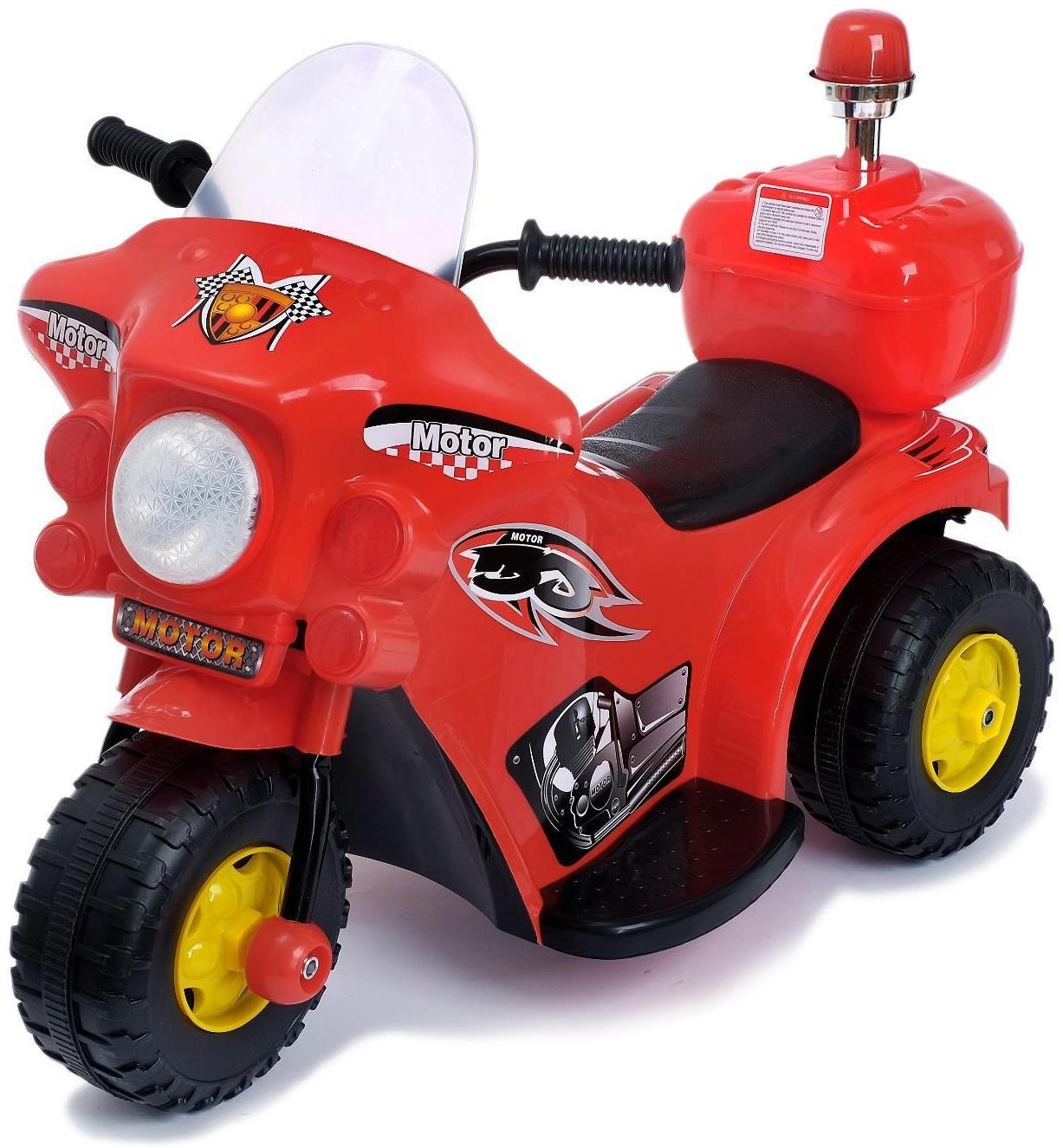 Электромобиль «Мотоцикл шерифа», цвет красный