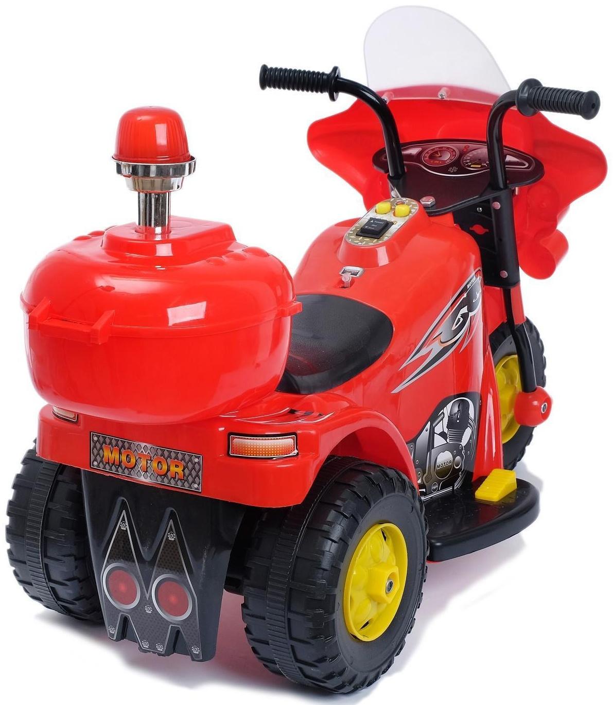 Электромобиль «Мотоцикл шерифа», цвет красный