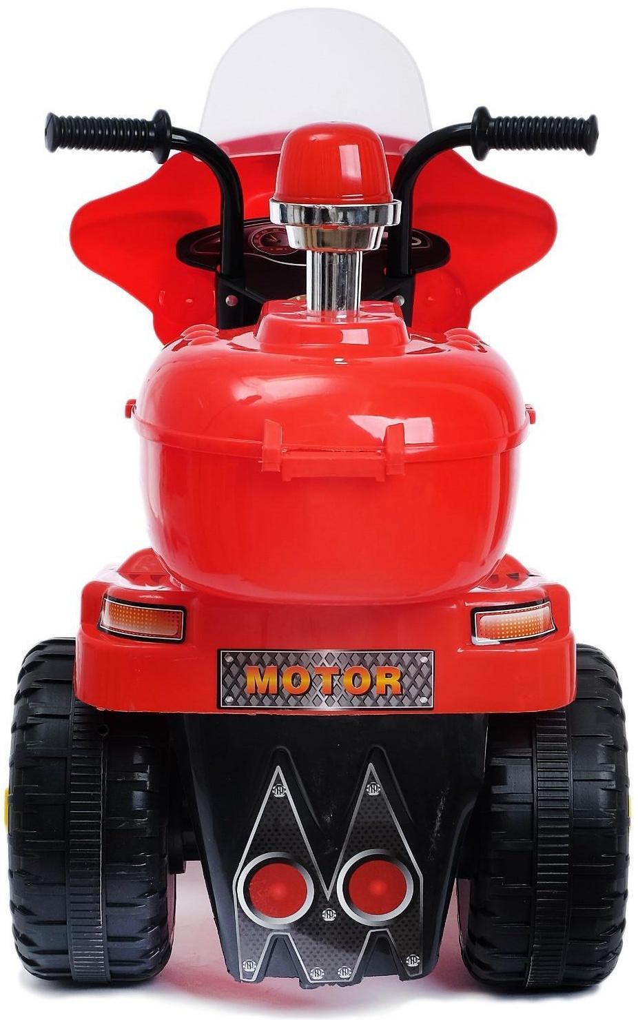Электромобиль «Мотоцикл шерифа», цвет красный