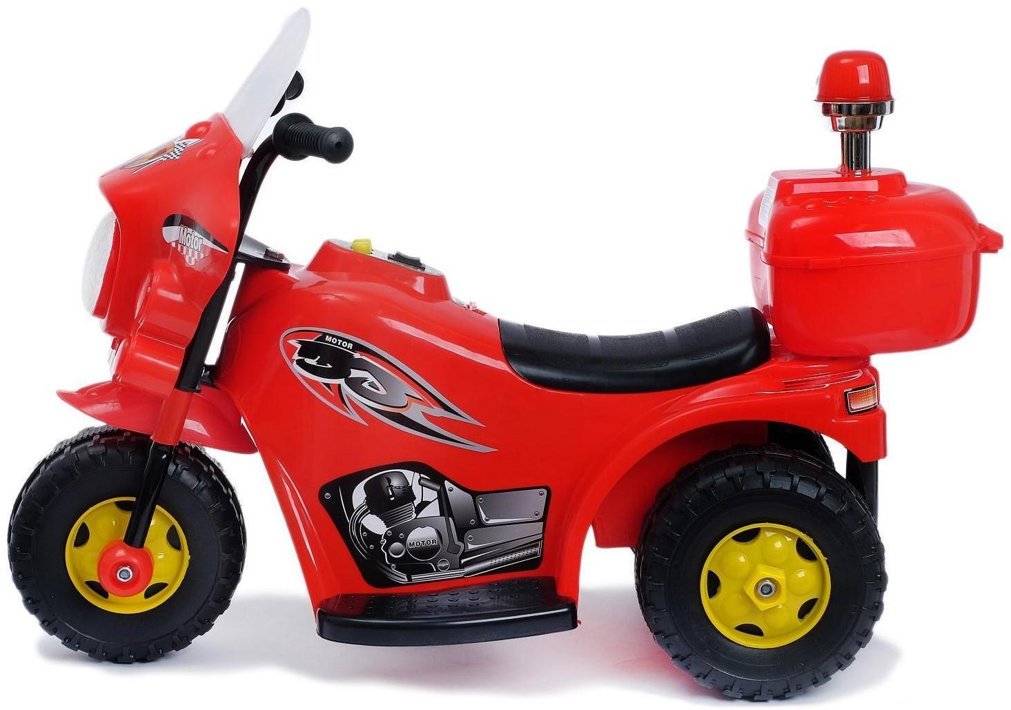 Электромобиль «Мотоцикл шерифа», цвет красный