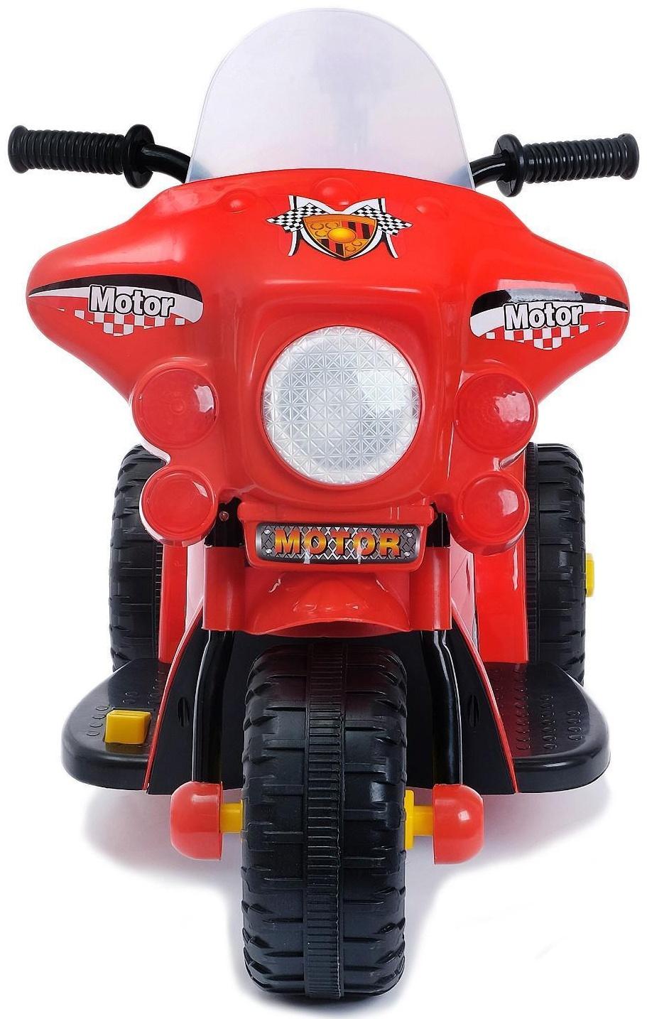 Электромобиль «Мотоцикл шерифа», цвет красный