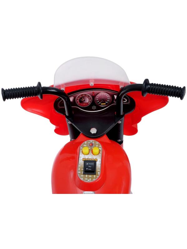 Электромобиль «Мотоцикл шерифа», цвет красный