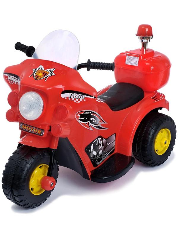 Электромобиль «Мотоцикл шерифа», цвет красный