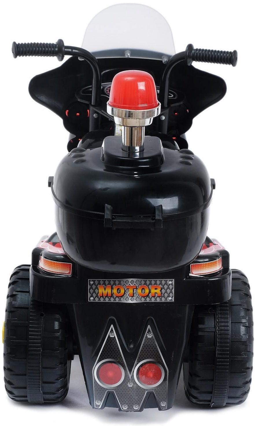 Электромобиль «Мотоцикл шерифа», цвет чёрный