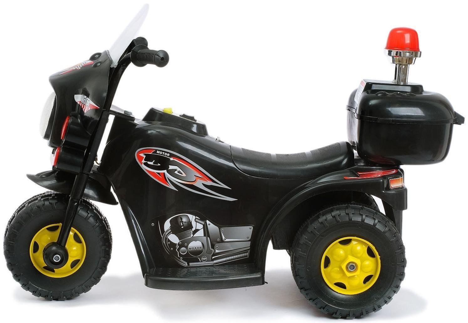 Электромобиль «Мотоцикл шерифа», цвет чёрный