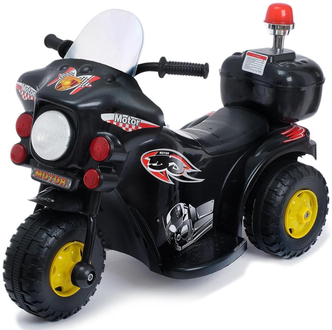 Электромобиль «Мотоцикл шерифа», цвет чёрный
