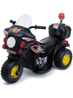 Электромобиль «Мотоцикл шерифа», цвет чёрный