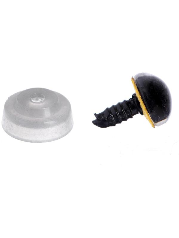 Глаза винтовые с заглушками, «Блёстки» набор 34 шт., размер 1 шт: 1,4 см, цвет жёлтый