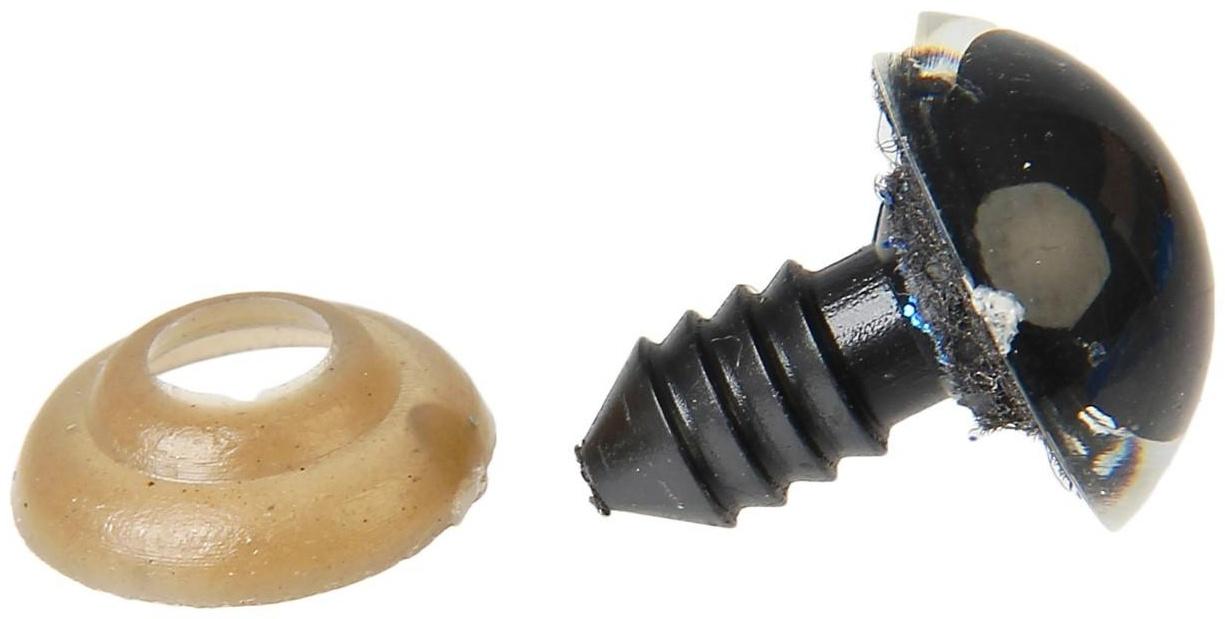 Глаза винтовые с заглушками, «Блёстки» набор 30 шт, размер 1 шт: 1,6 см, цвет синий