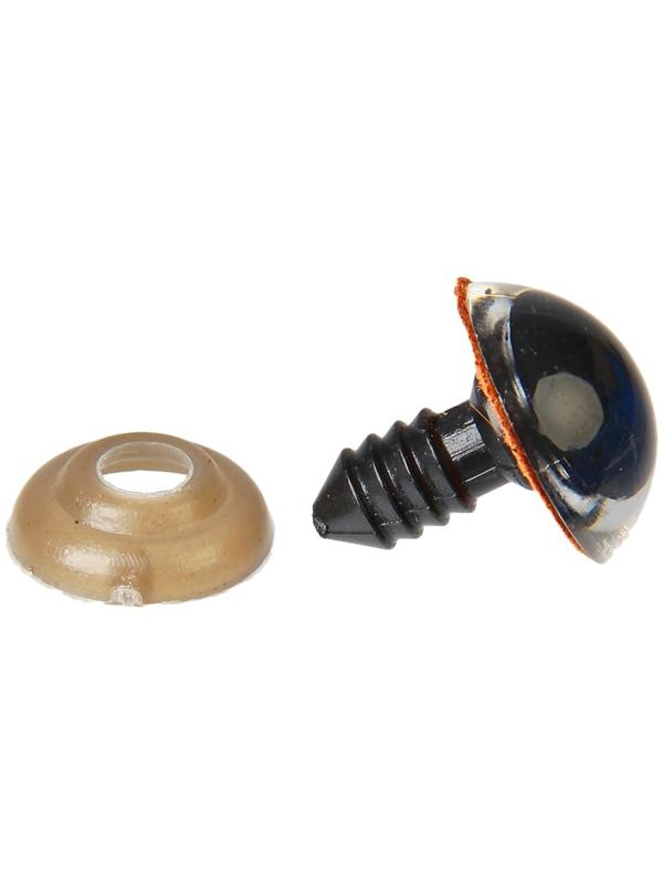 Глаза винтовые с заглушками, «Блёстки» набор 30 шт, размер 1 шт: 1,6 см, цвет коричневый