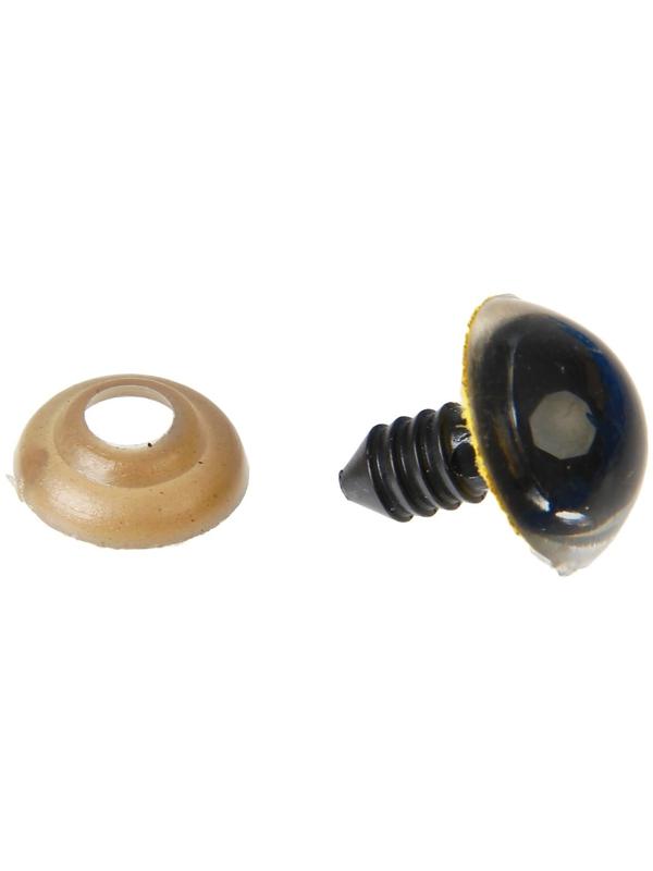 Глаза винтовые с заглушками, «Блёстки» набор 30 шт, размер 1 шт: 1,6 см, цвет жёлтый