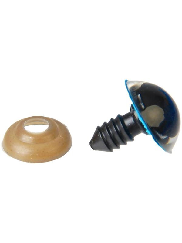 Глаза винтовые с заглушками, «Блёстки» набор 30 шт, размер 1 шт: 1,6 см, цвет голубой