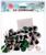 Глаза винтовые с заглушками, «Блёстки» набор 24 шт, размер 1 шт: 1,8 см, цвет зелёный