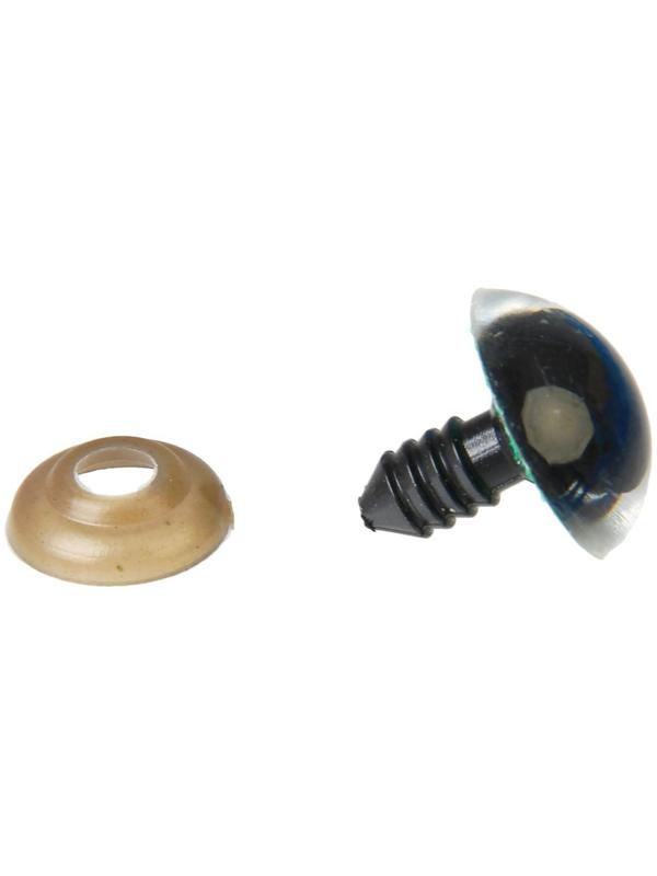 Глаза винтовые с заглушками, «Блёстки» набор 24 шт, размер 1 шт: 1,8 см, цвет зелёный