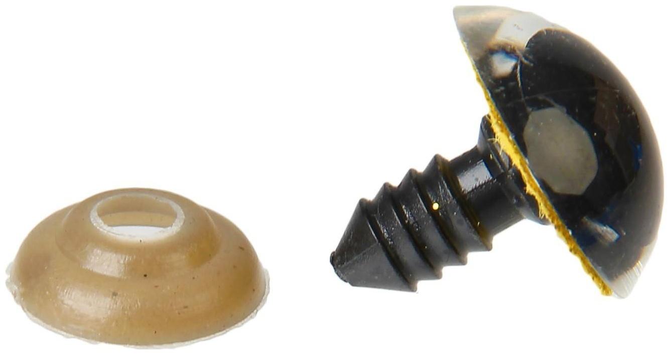 Глаза винтовые с заглушками, «Блёстки» набор 24 шт, размер 1 шт: 1,8 см, цвет жёлтый