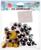 Глаза винтовые с заглушками, «Блёстки» набор 24 шт, размер 1 шт: 1,8 см, цвет жёлтый