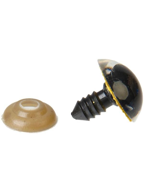 Глаза винтовые с заглушками, «Блёстки» набор 24 шт, размер 1 шт: 1,8 см, цвет жёлтый