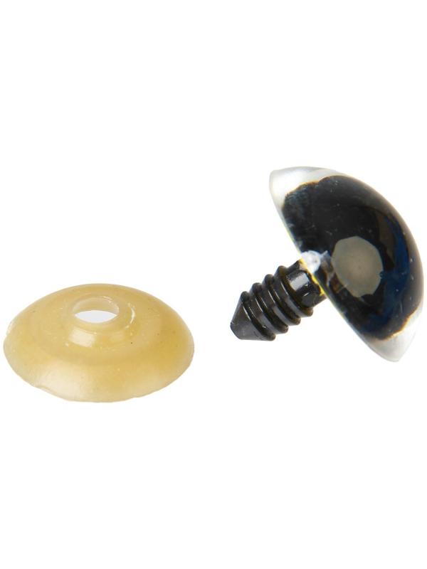 Глаза винтовые с заглушками, «Блёстки» набор 20 шт, размер 1 шт: 2,2 см, цвет жёлтый