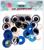 Глаза винтовые с заглушками, «Блёстки» набор 14 шт, размер 1 шт: 2,8 см, цвет синий