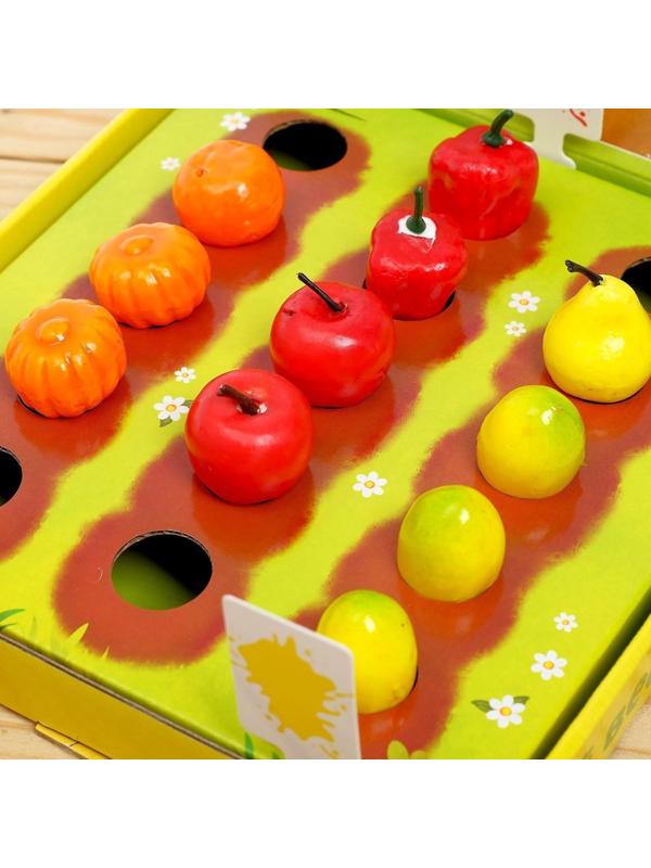 Обучающий набор «Мой весёлый огород», 40 фигурок, карточки, объёмное поле, по методике Монтессори