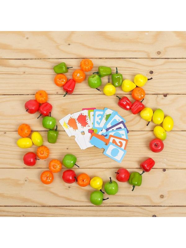 Обучающий набор «Мой весёлый огород», 40 фигурок, карточки, объёмное поле, по методике Монтессори