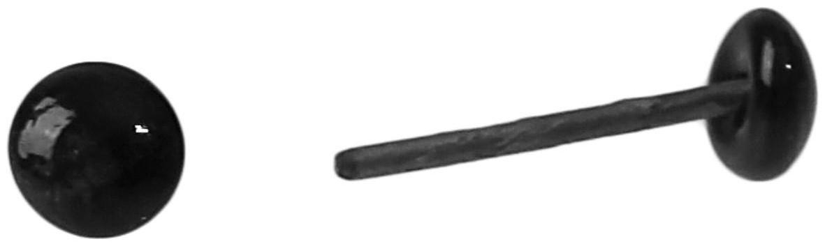 Глаза стеклянные на металлической ножке, набор 74 шт, d= 0,4 см, цвет чёрный