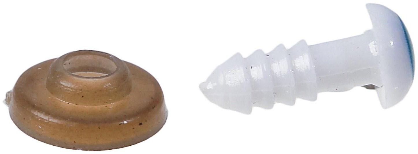 Глаза винтовые с заглушками, набор 10 шт, размер 1 шт: 0,8 см