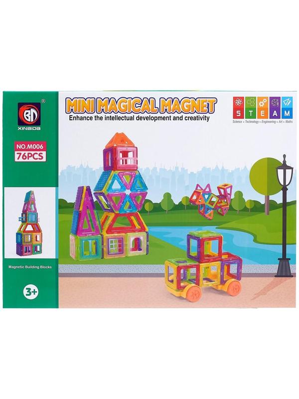 Конструктор магнитный «Мини магический магнит», 76 деталей