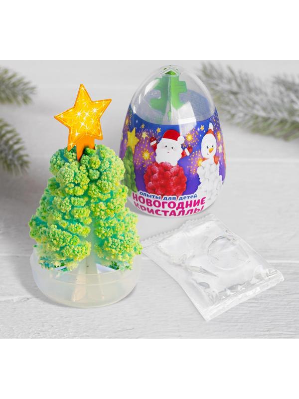Набор для опытов «Новогодние кристаллы», цвета МИКС