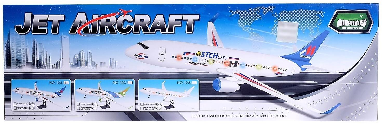 Самолёт инерционный «Лайнер», масштаб 1:52, световые и звуковые эффекты