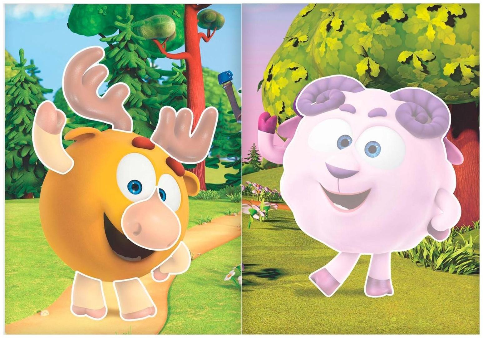 Книга с аппликациями, «Смешарики», 20 стр.