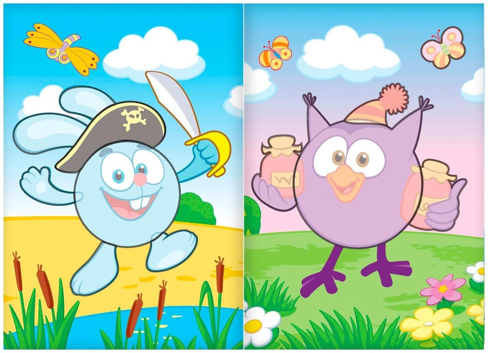 Книга с аппликациями, «Смешарики», 20 стр.