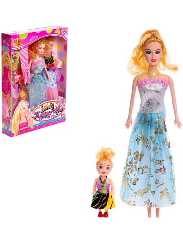 Кукла-модель «Вика» с малышкой, с набором платьев