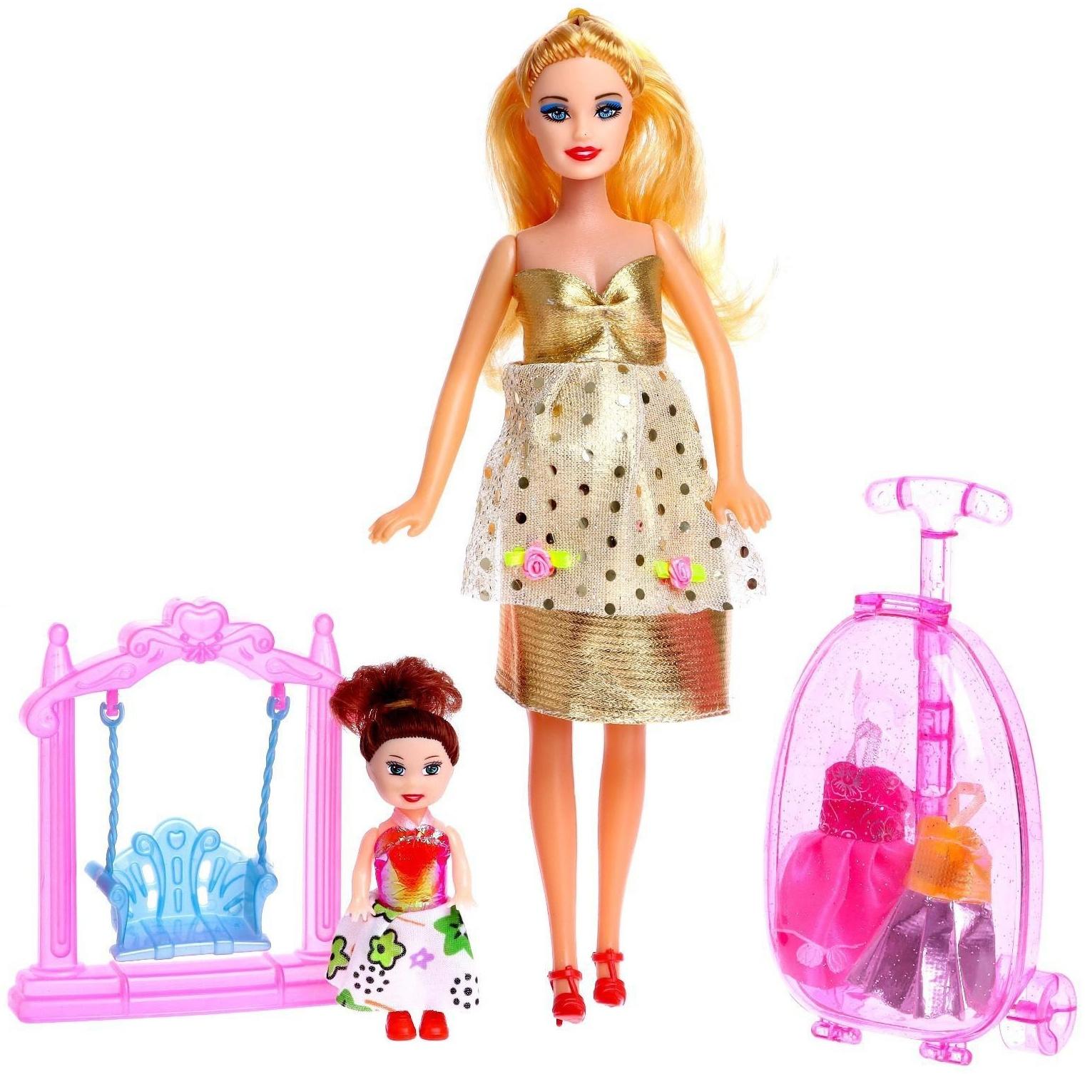 Кукла-модель «Беременная» с малышкой, с аксессуарами