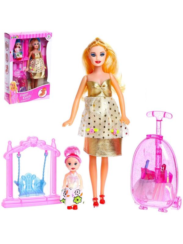 Кукла-модель «Беременная» с малышкой, с аксессуарами