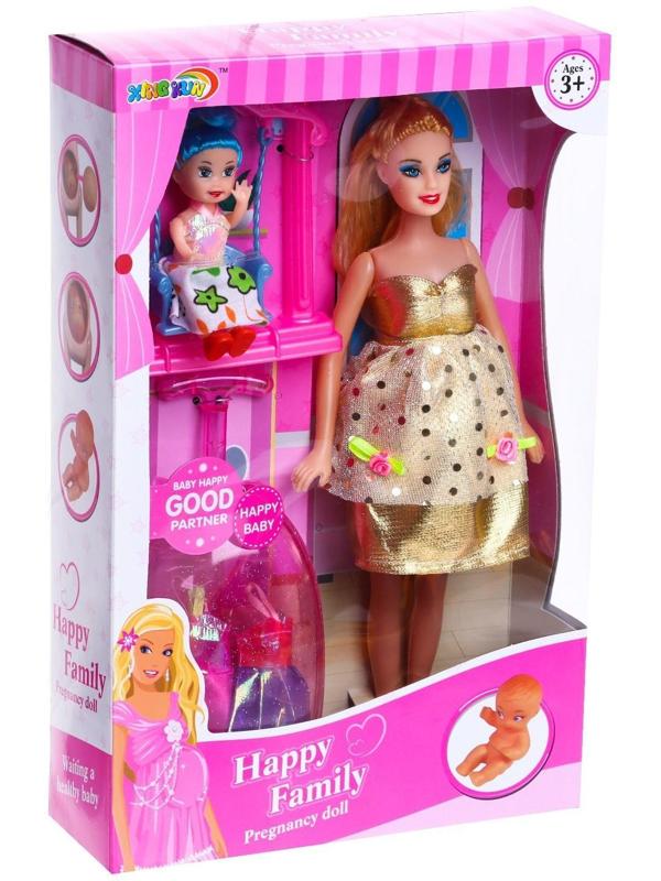Кукла-модель «Беременная» с малышкой, с аксессуарами