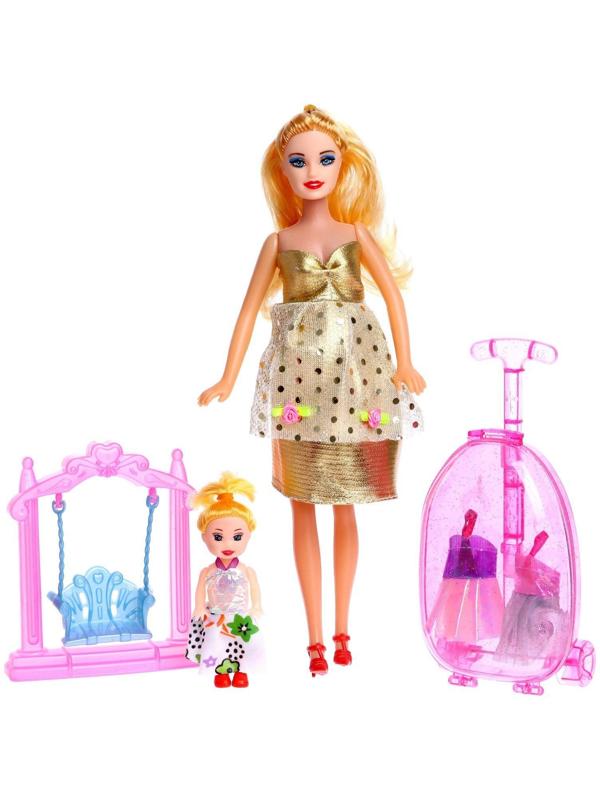 Кукла-модель «Беременная» с малышкой, с аксессуарами