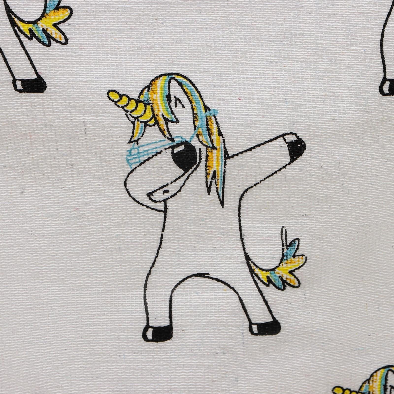 Корзина бельевая текстильная Доляна «Единороги», 40×40×48,5 см