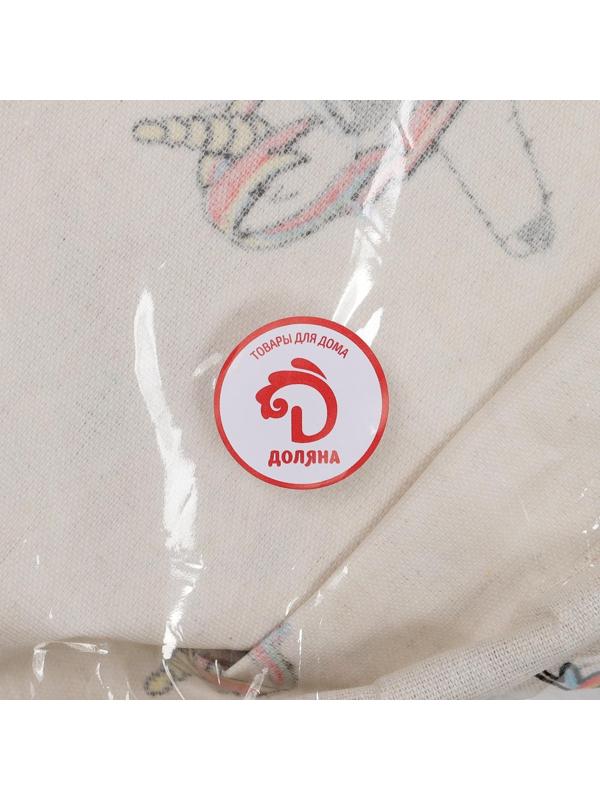 Корзина бельевая текстильная Доляна «Единороги», 40×40×48,5 см