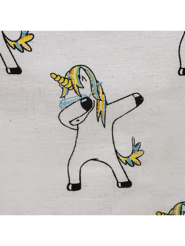 Корзина бельевая текстильная Доляна «Единороги», 40×40×48,5 см