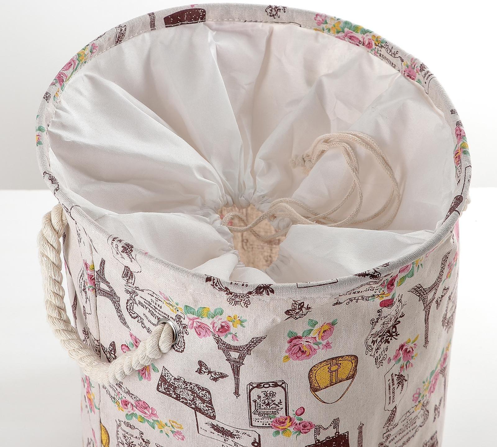 Корзина бельевая текстильная «Париж», 35×35×40 см