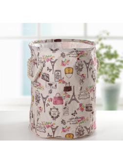 Корзина бельевая текстильная «Париж», 35×35×40 см