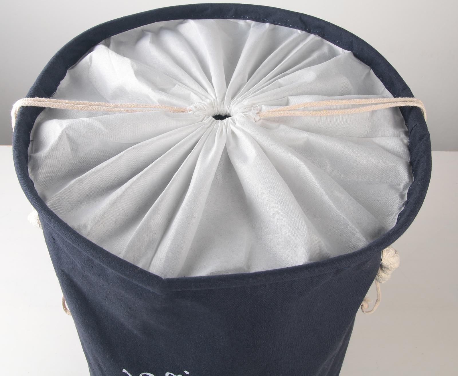 Корзина бельевая текстильная Доляна «Пикколо», 30×30×40 см, цвет синий