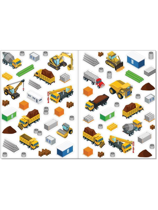 Многоразовые наклейки набор «Такие разные машины», А4, 2 шт.