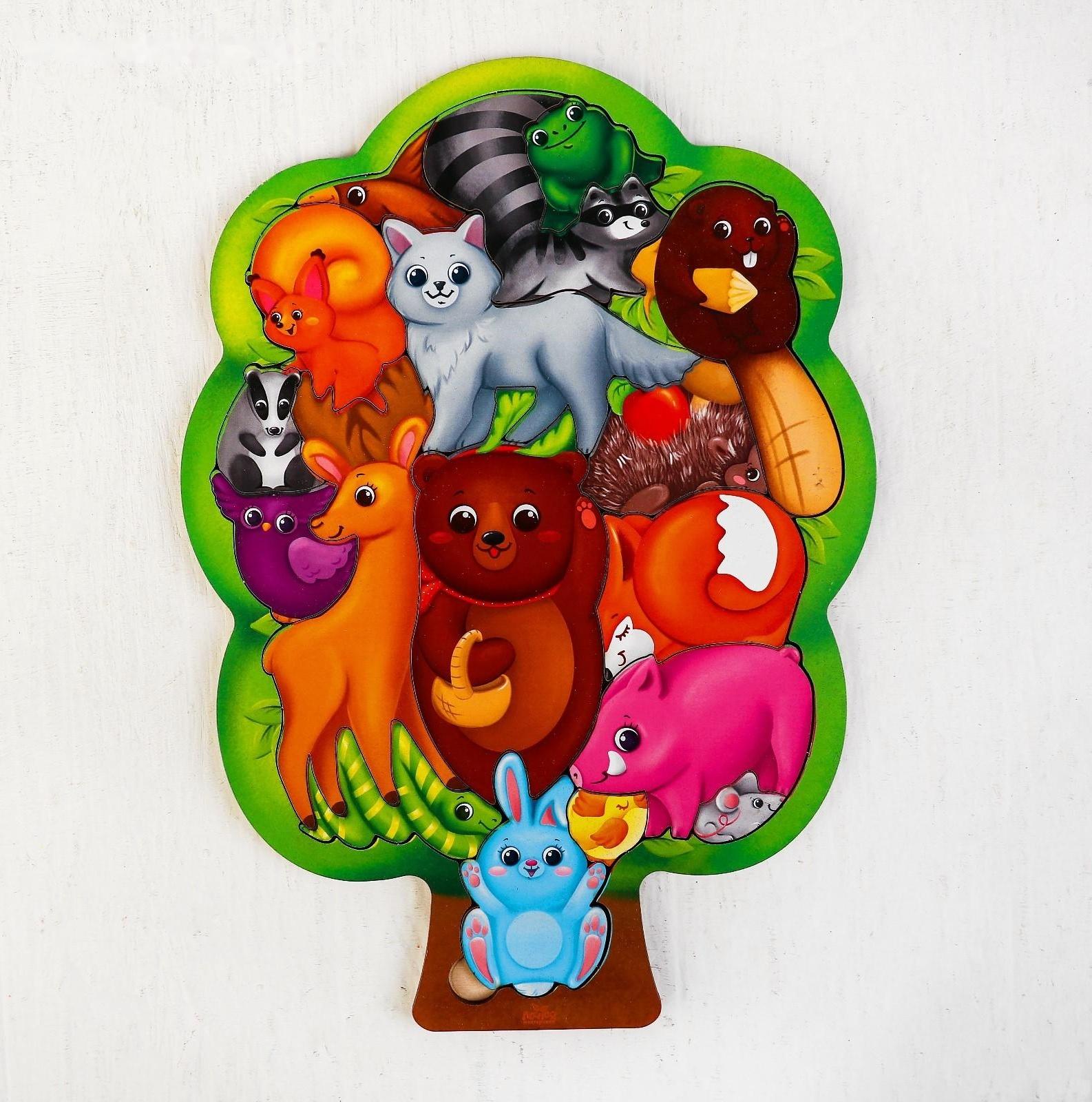 Головоломка «Лесные животные» 28х20 см